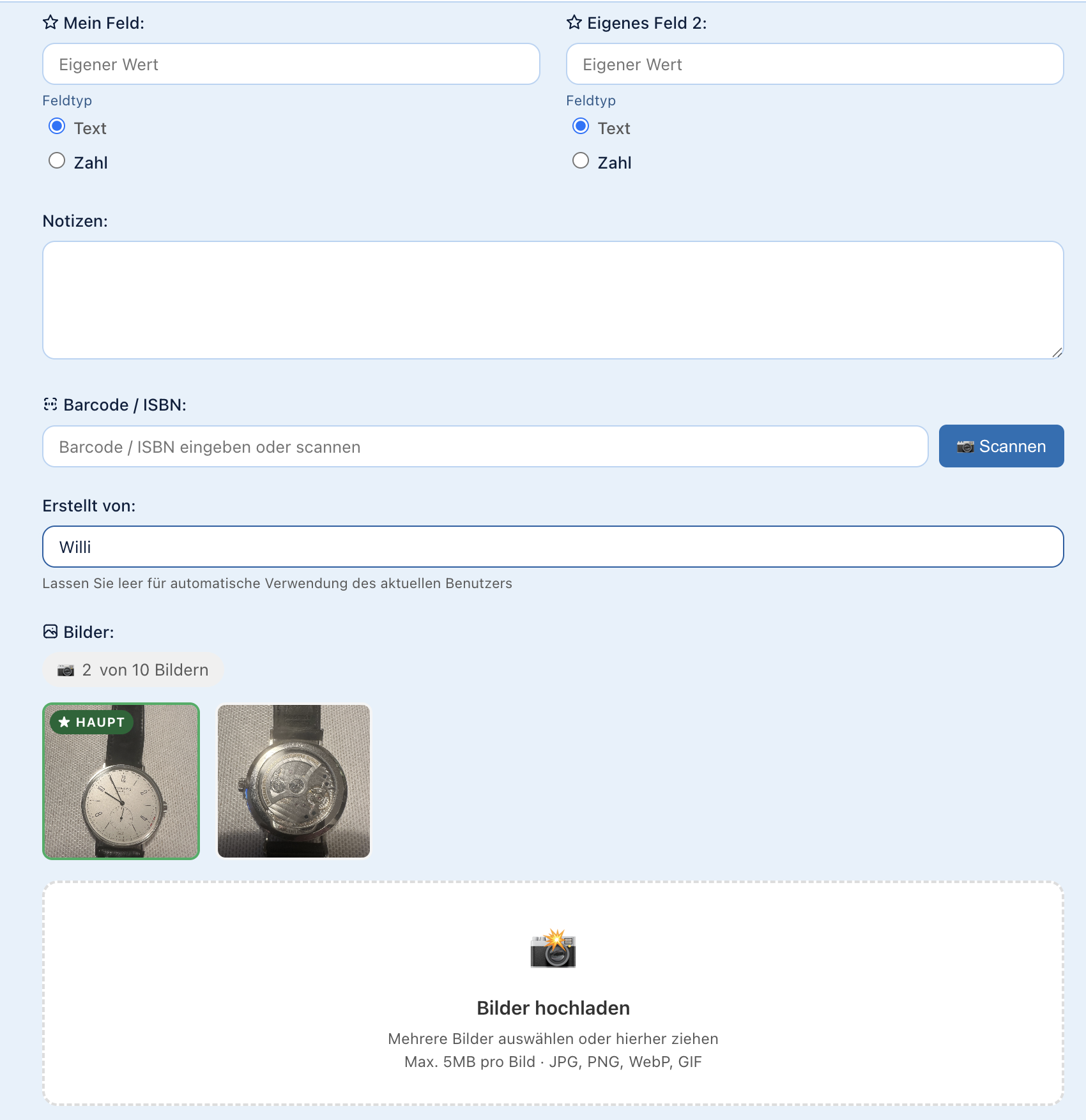 Gegenstand bearbeiten II