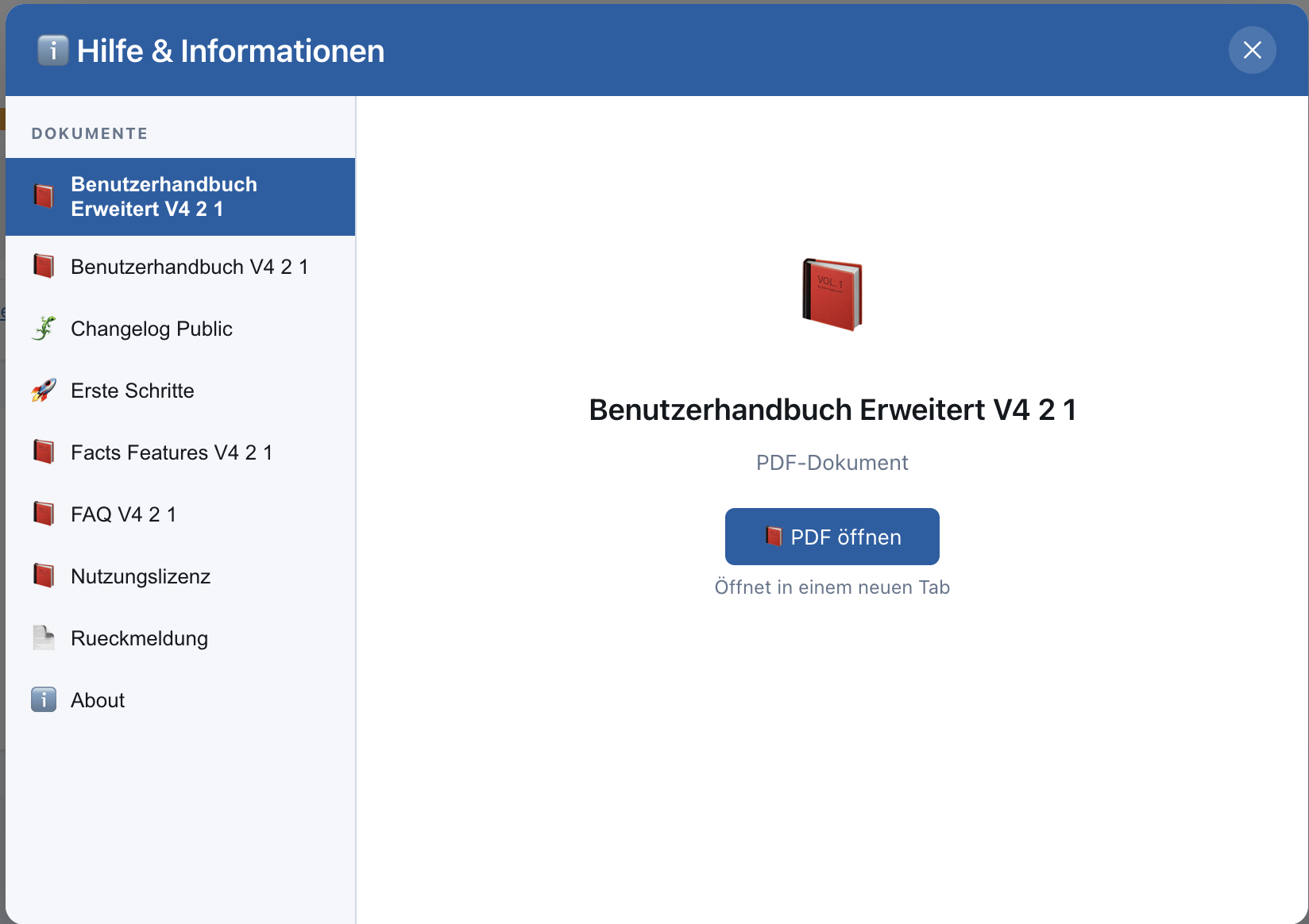 Hilfe & Information